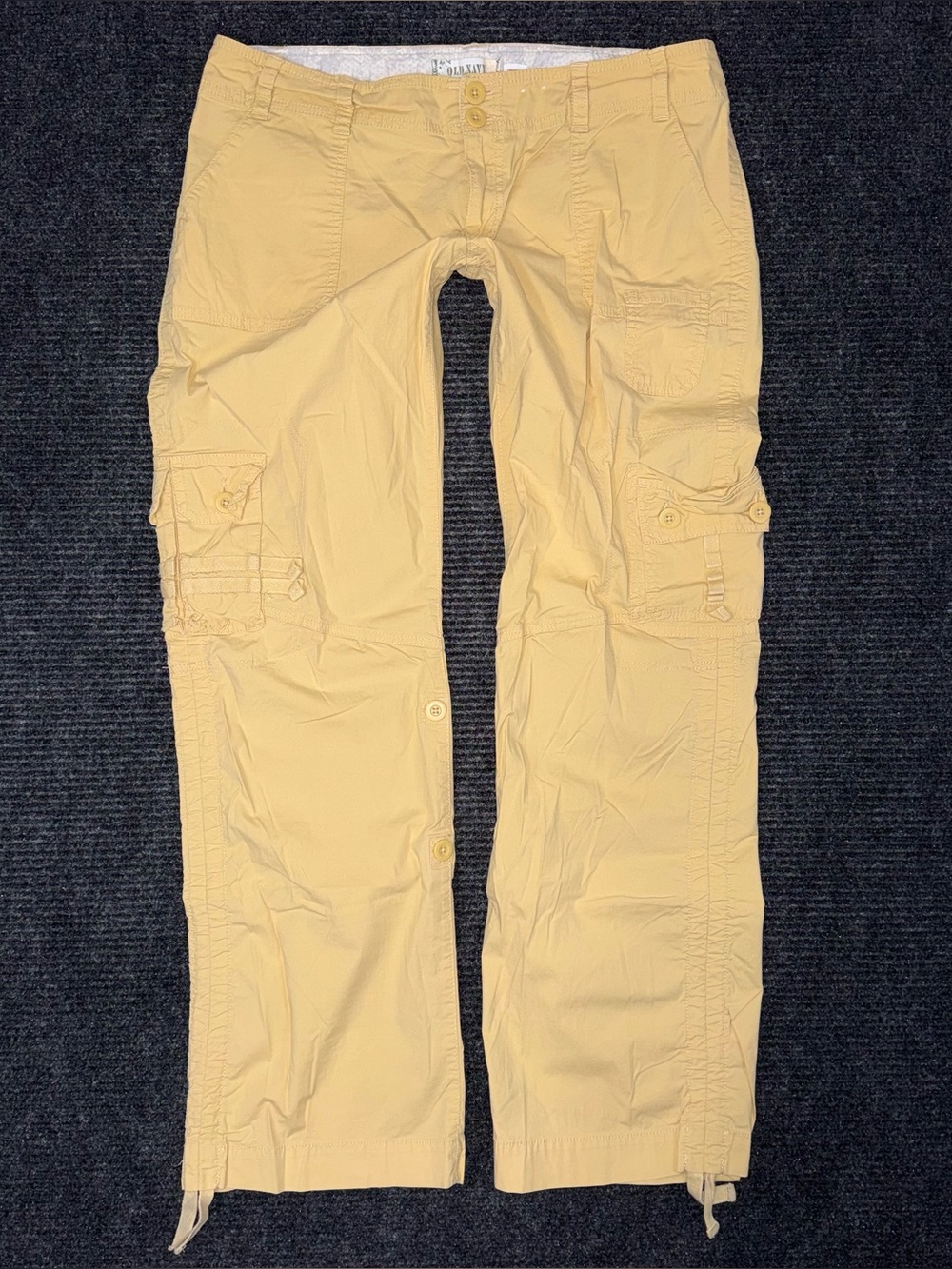 Vintage Y2K Old Navy Low Rise Cargo Utility Pants Convertible 12 Gorpcore Grunge